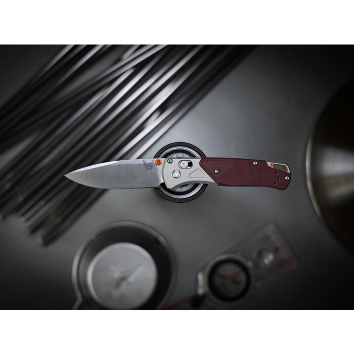 Benchmade Benchmade - Bugout Grey/Redstone Aluminum & Richlite