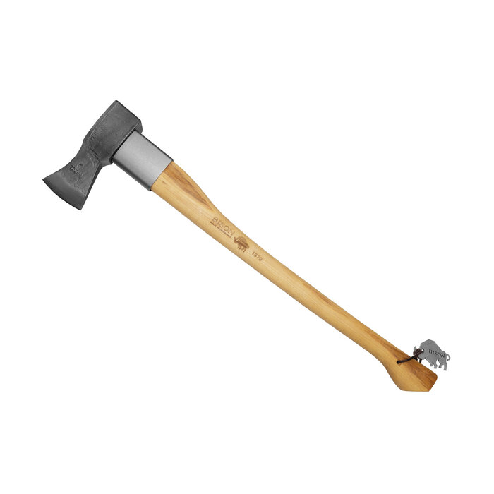 Bison Bison 1879 Universalbeil | Handgeschmiedet | Hickory - 80 cm