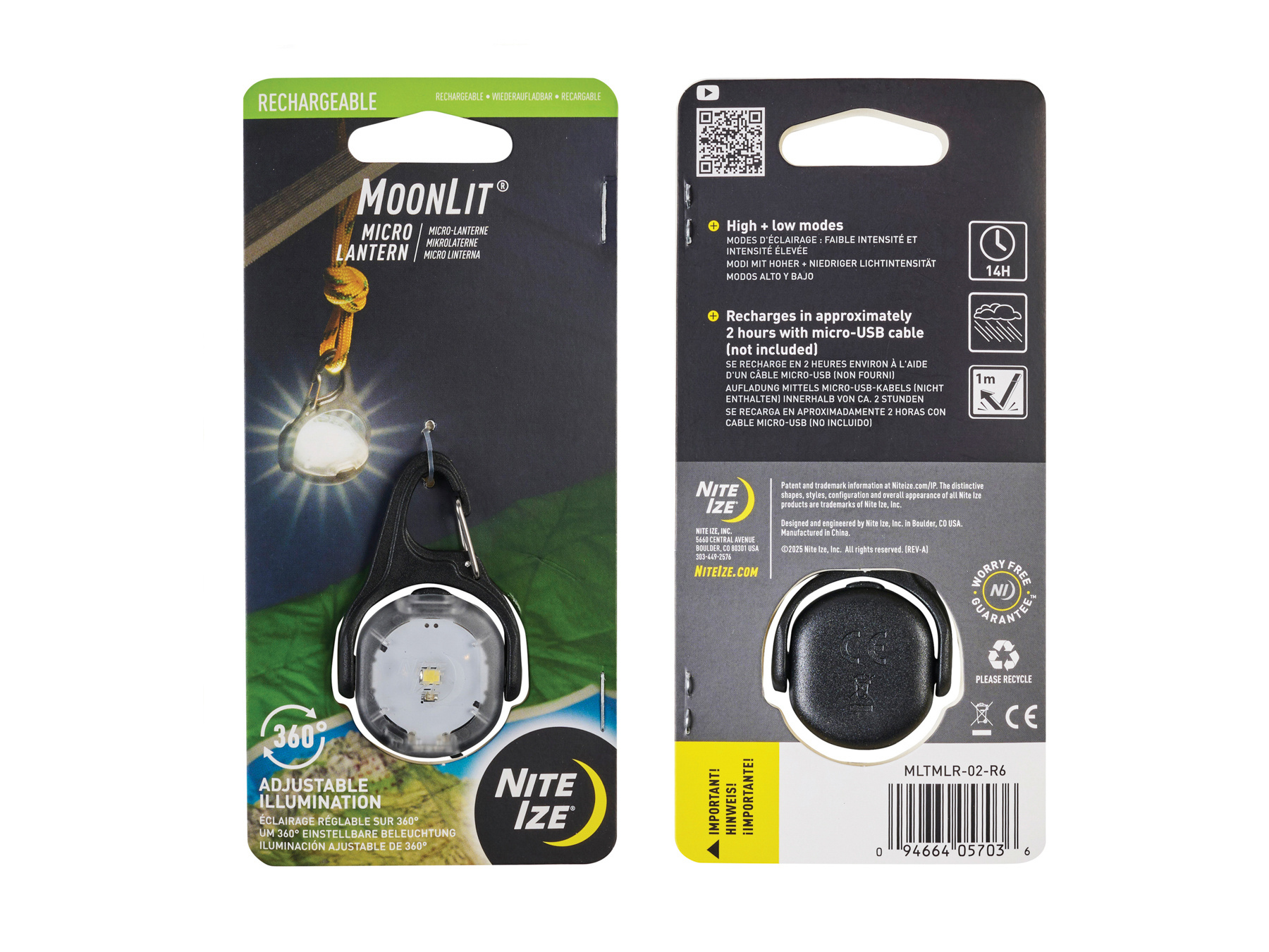 Nite Ize Nite Ize - MoonLit Micro Laterne - Wiederaufladbar