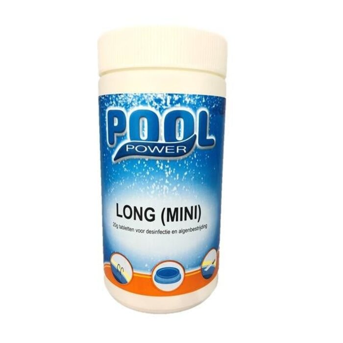 Pool Power 2x Pool Power - Chloor Tabletten Long (Mini 20gr) - 1 kg - Copy - Copy