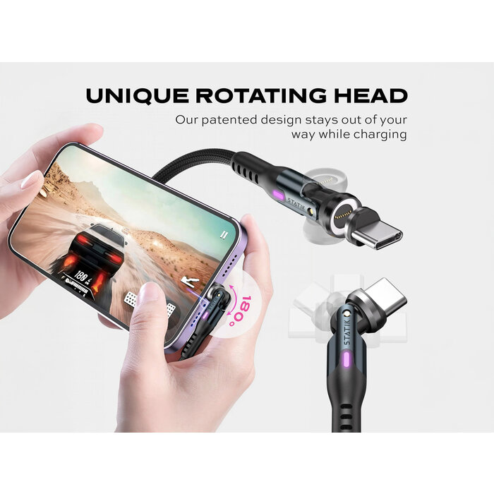 Statik Statik - 360 Pro - Câble USB-C magnétique - 2m