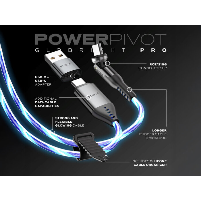 Statik Static - PowerPivot - Câble GloBright Pro USB-C vers USB-C - 2m