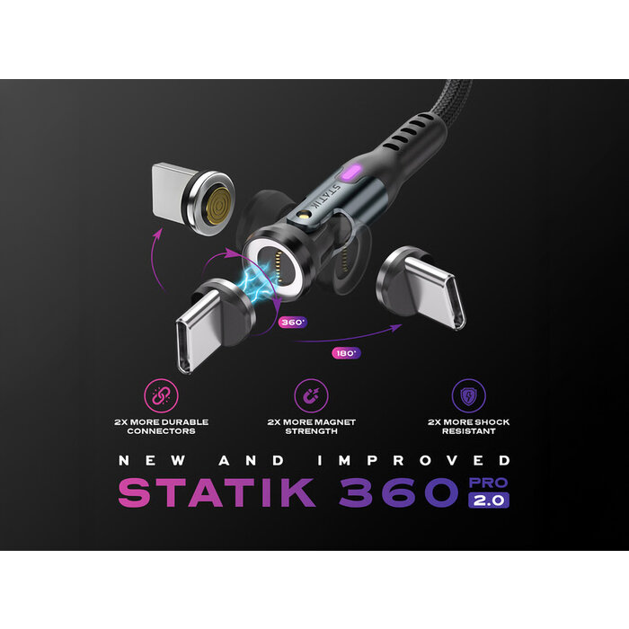 Statik Static - 360 Pro - Magnetic USB-C cable - 3m