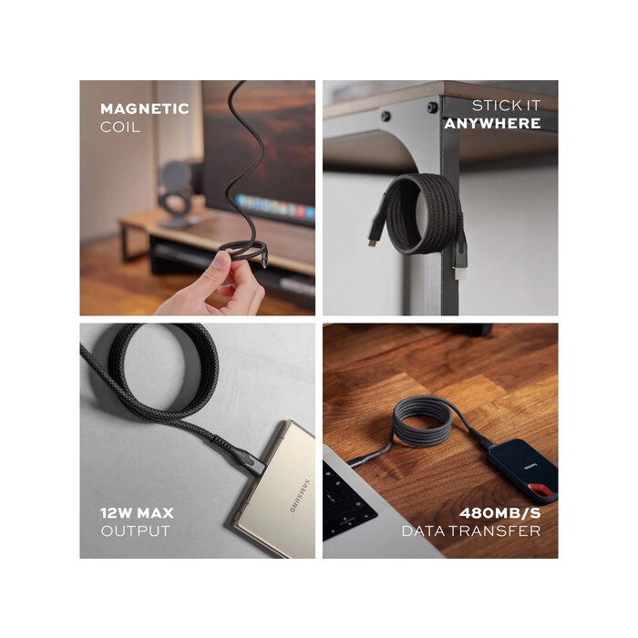 Statik Static - MagStack - Magnetic USB-A to USB-C cable - 1m