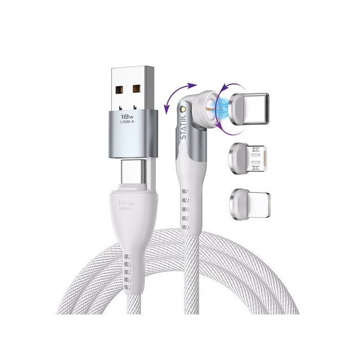 Statik Statik - 360 Pro - Magnetic universal cable - 2m - White