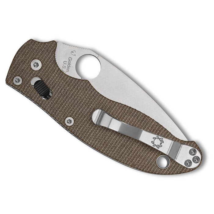 Spyderco Spyderco - Manix 2 - Brown - Canvas Micarta - CPM CRU-WEAR