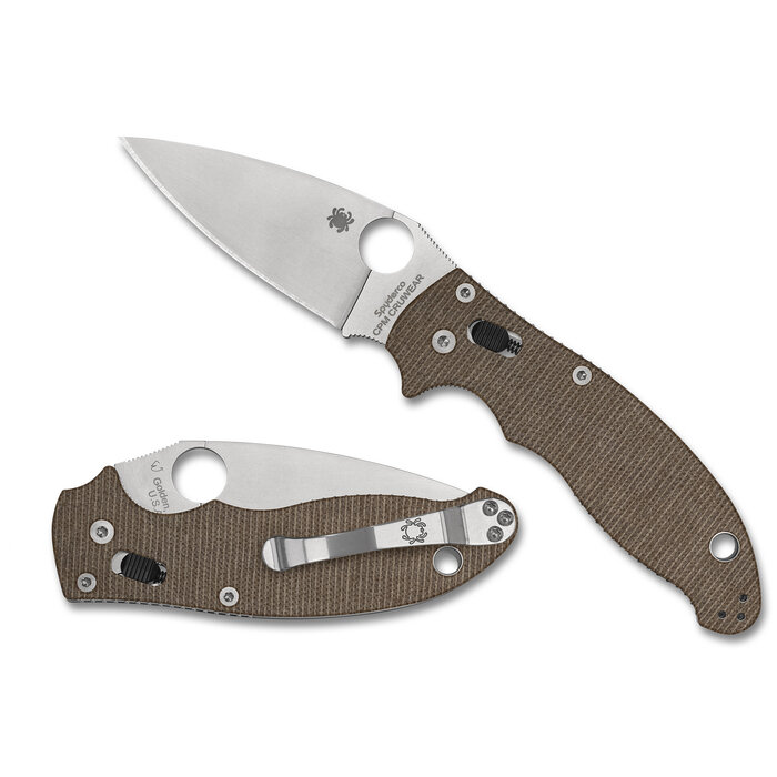 Spyderco Spyderco - Manix 2 - Brown - Canvas Micarta - CPM CRU-WEAR