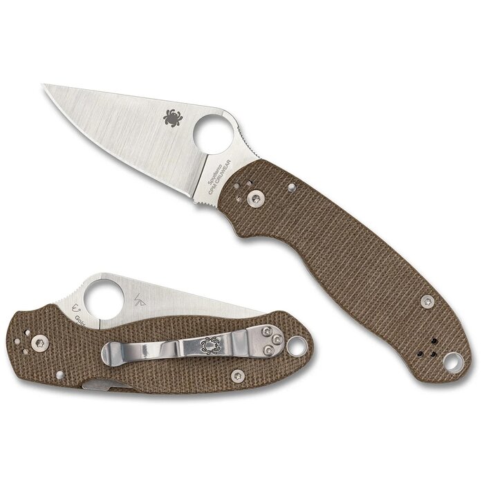 Spyderco Spyderco - Para 3 - Brown - Canvas Micarta - CPM CRU-WEAR