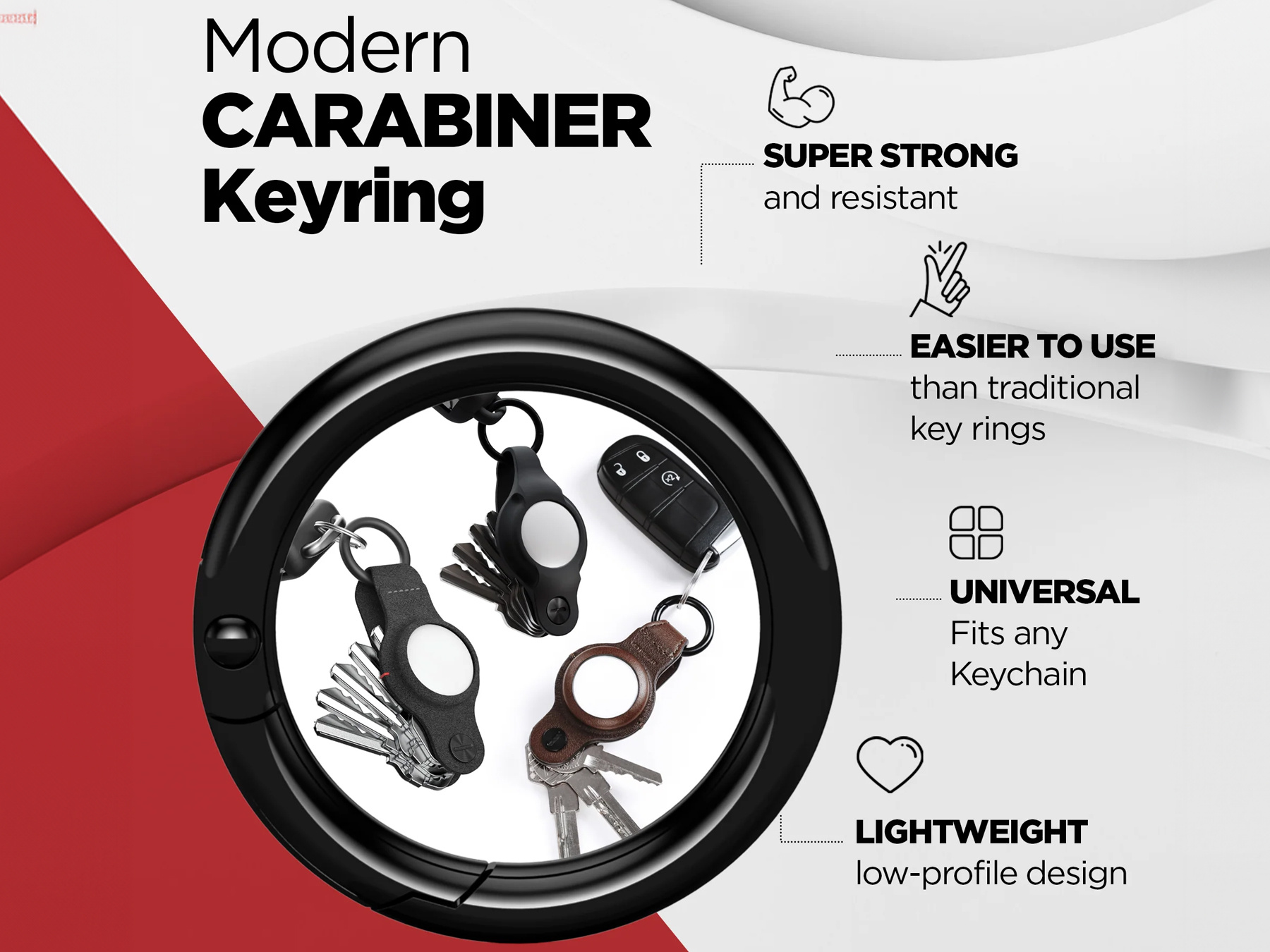 Keysmart KeySmart - Air Compact Key Holder - Black