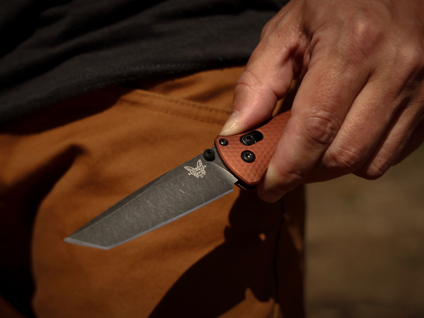 Benchmade Benchmade - Bailout Aluminium Tanto - Burnt copper PE