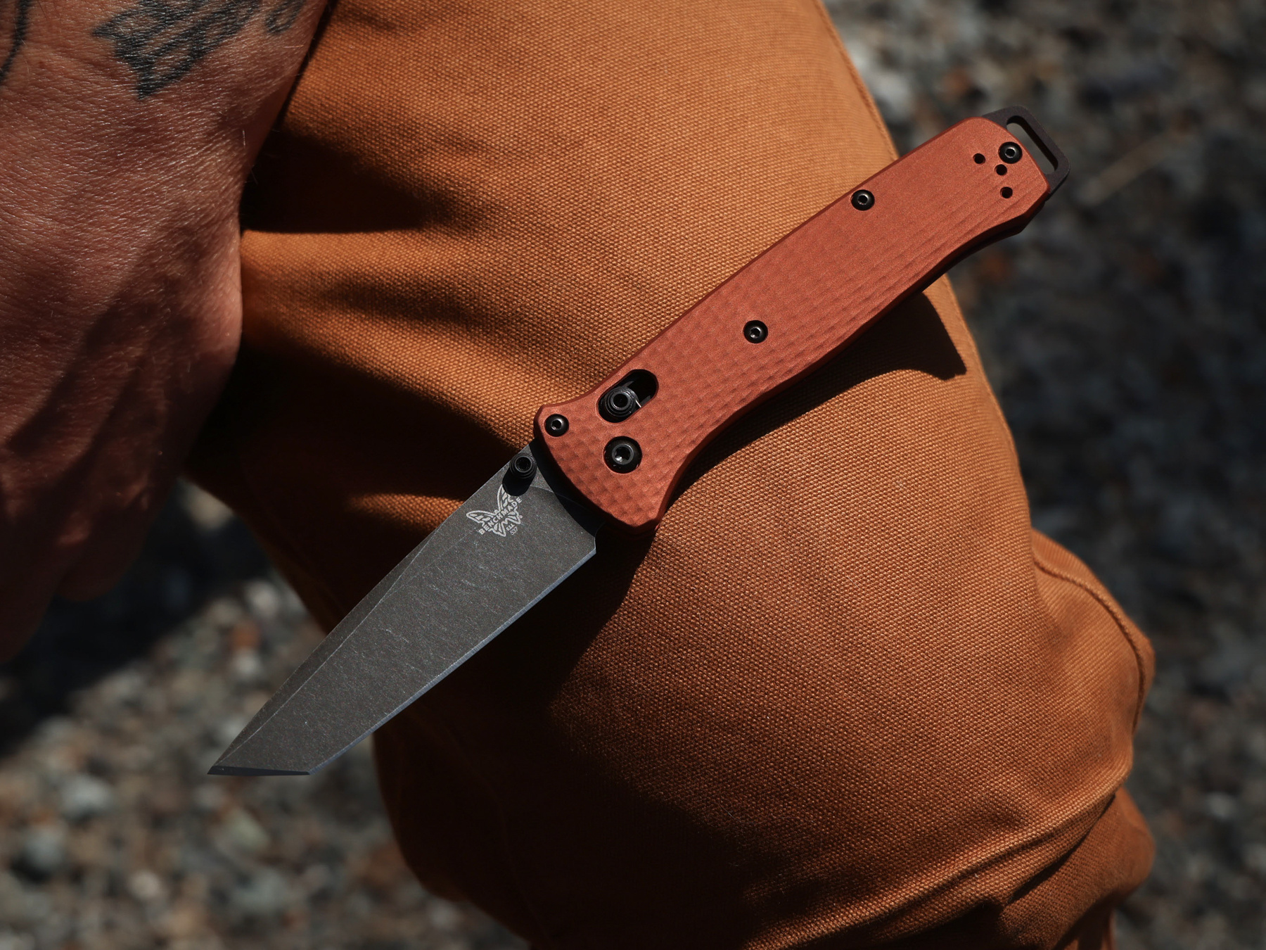 Benchmade Benchmade - Bailout Aluminium Tanto - Burnt copper PE