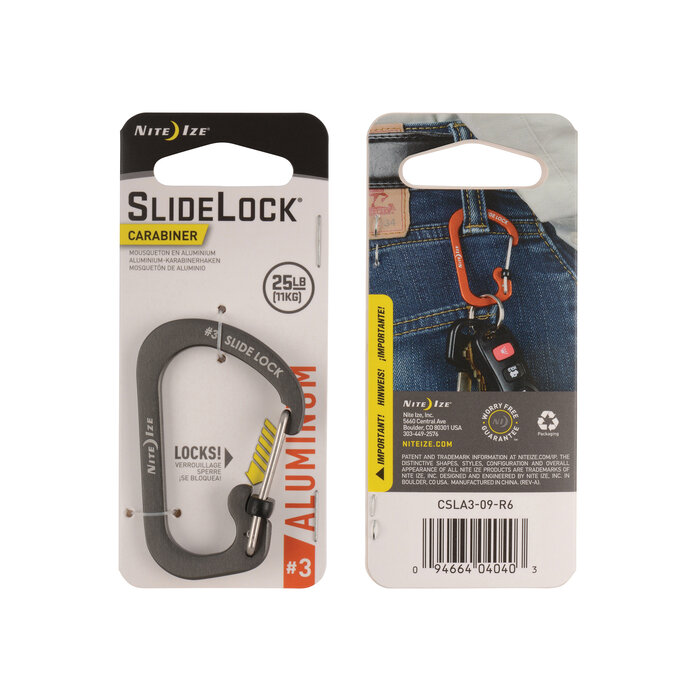 Nite Ize Nite Ize - Slidelock #3 Carabiner - Aluminium Gray
