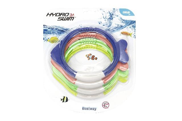 Bestway - Hydro Swim - Duikringen Lil Fish - 3 jr + - 4 stuks