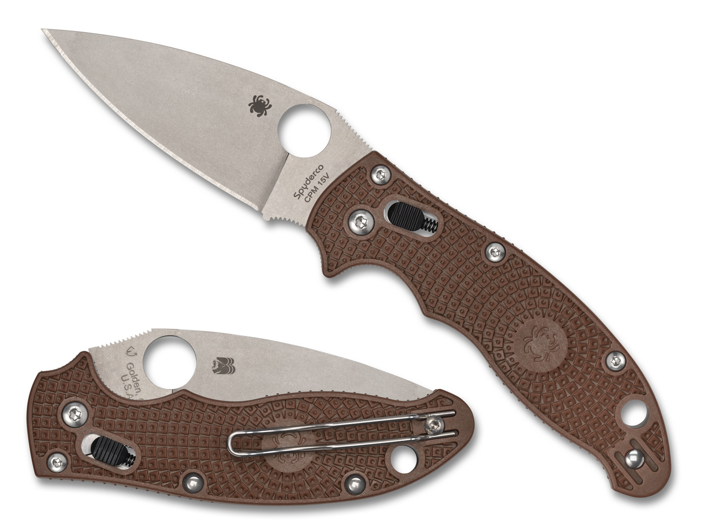 Spyderco Spyderco - Manix 2 - Lightweight - Brown - CPM 15V - Sprint Run
