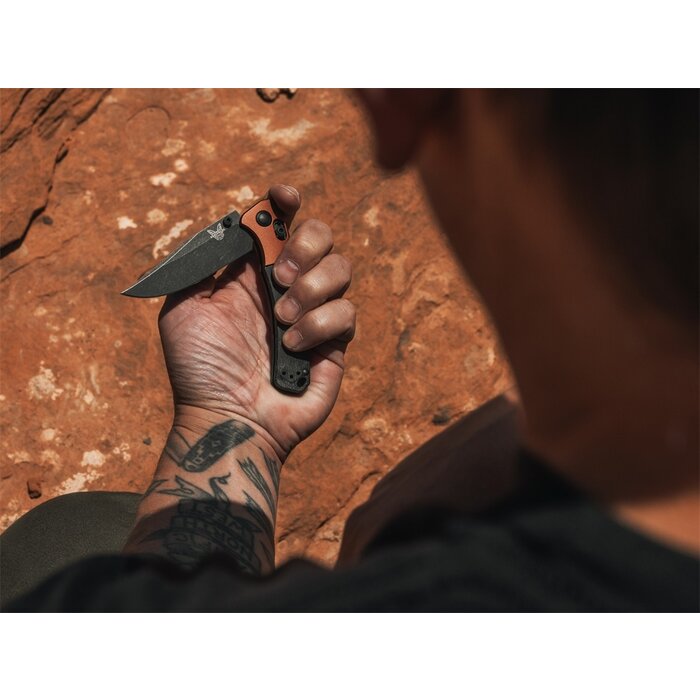Benchmade Benchmade - Mini Crooked River - Burnt Copper - Black Micarta