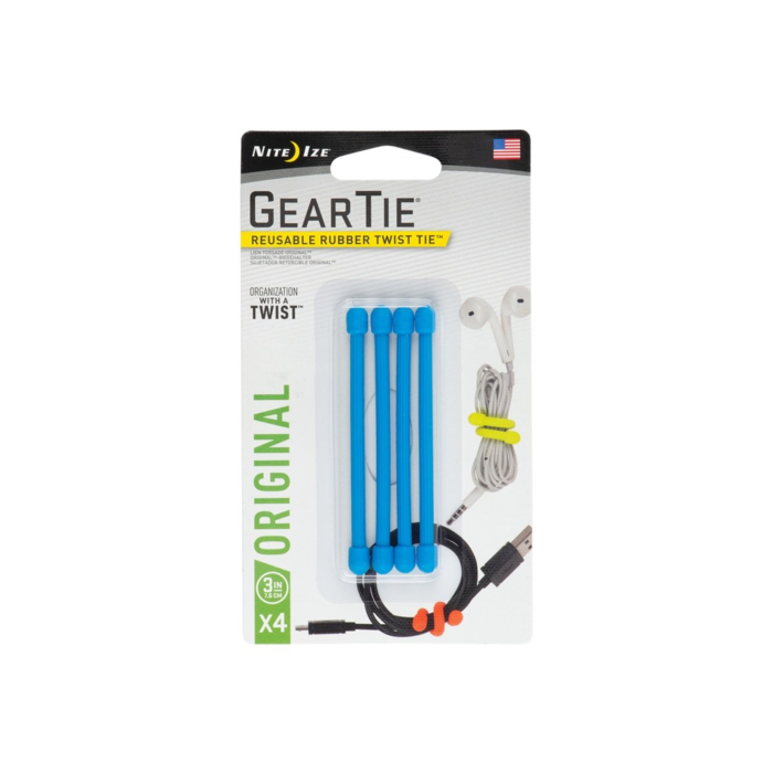 Nite Ize Nite Ize - Gear Tie All-Purpose Tie - 4-pack - Blue - 7.5CM