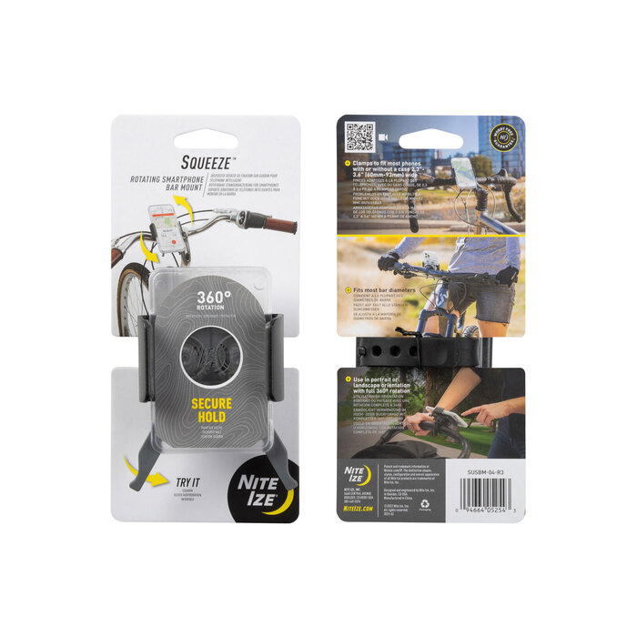 Nite Ize Nite Ize - Kit de montage pour vélo Steelie Squeeze transparent