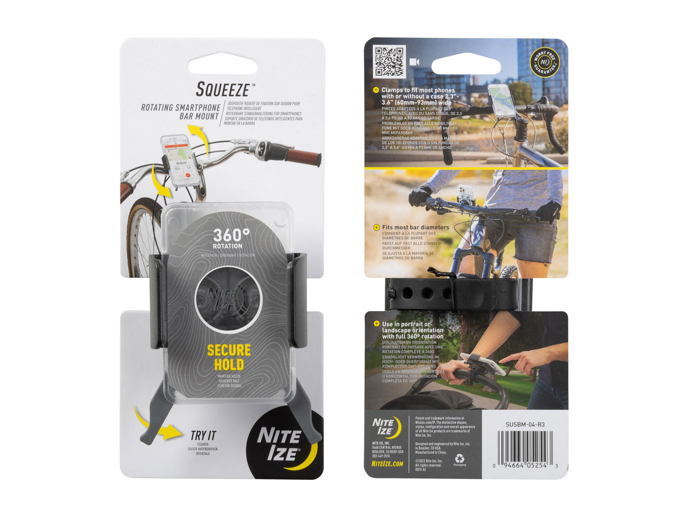 Nite Ize Nite Ize - Steelie Squeeze Fahrrad-Montageset transparent