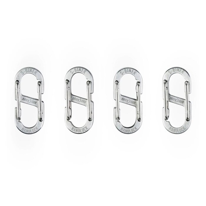 Nite Ize Nite Ize - S-Biner Carabiner - Nanolock - 4-Pack - Silver