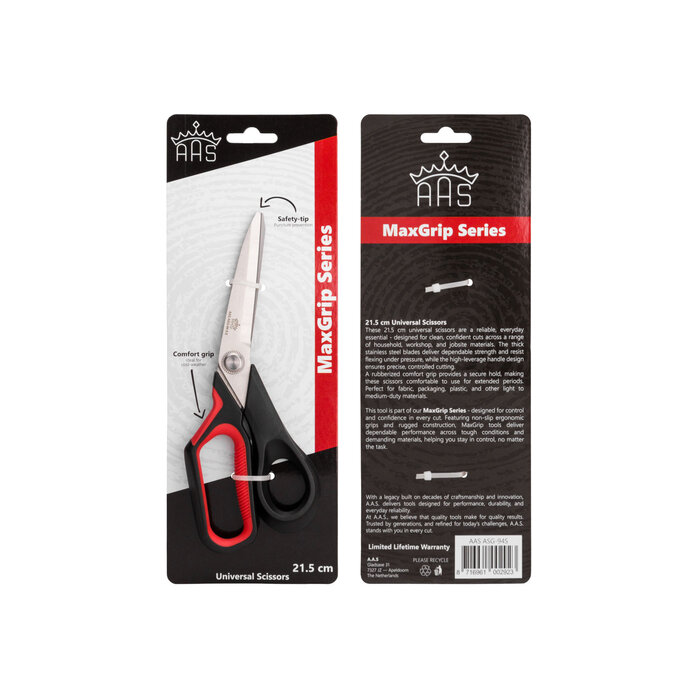 A.A.S. - MaxGrip - Universal Scissors - 21.5cm