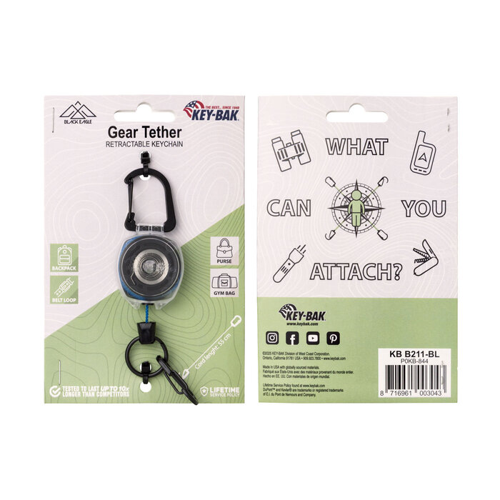 Key-Bak Key-Back - Attache pour équipement - Bleu
