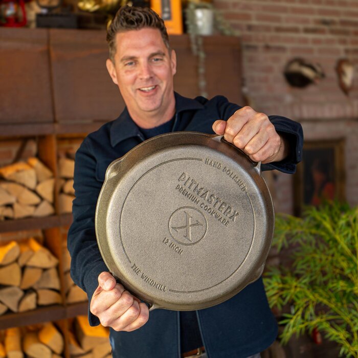 The Windmill The Windmill – PitmasterX X002 – Spiegelpolierte Pfanne mit 2 Griffen