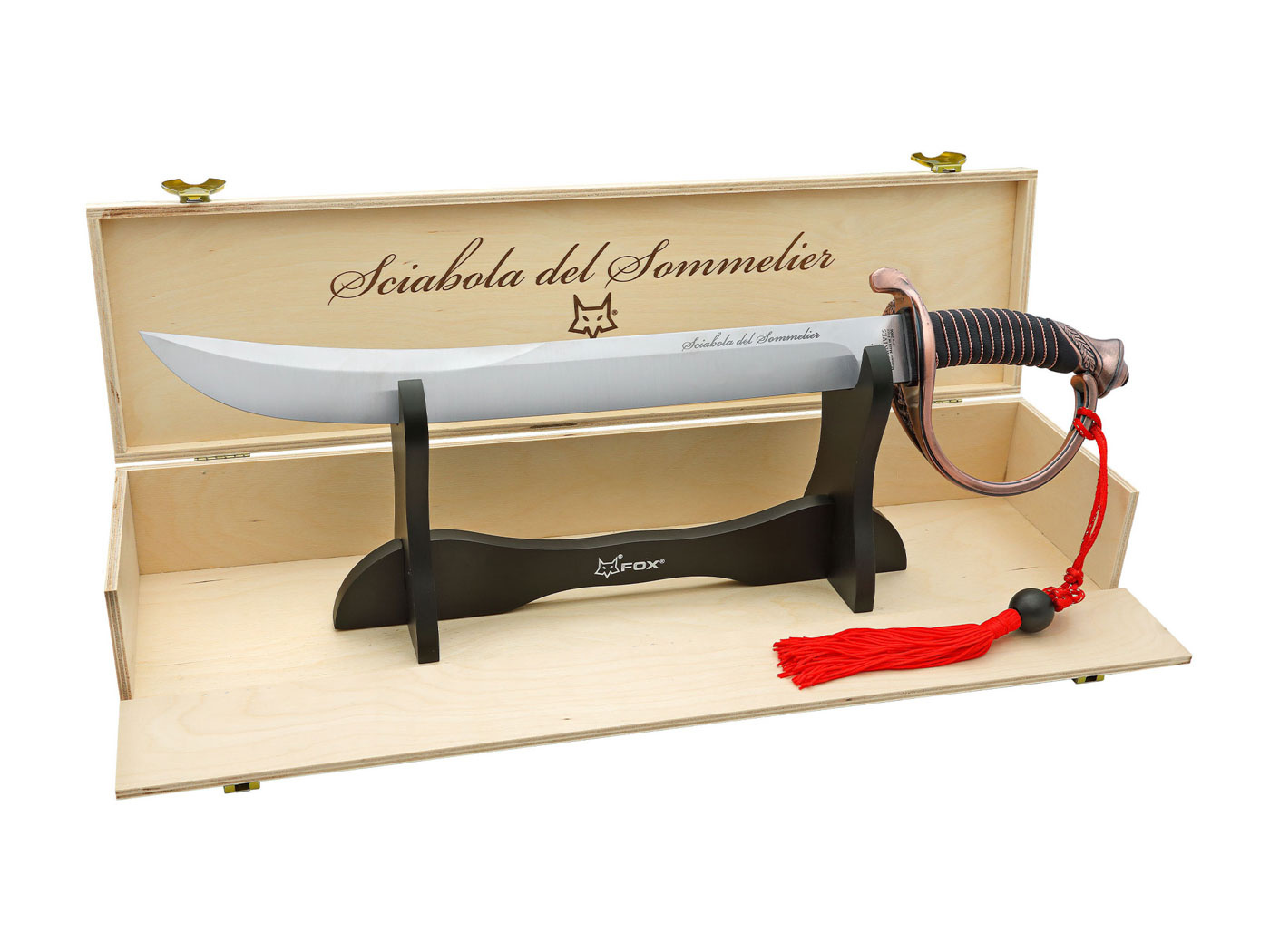 Due Cigni Coltellerie FOX - Champagner-Schwert - Bronze Schwarz