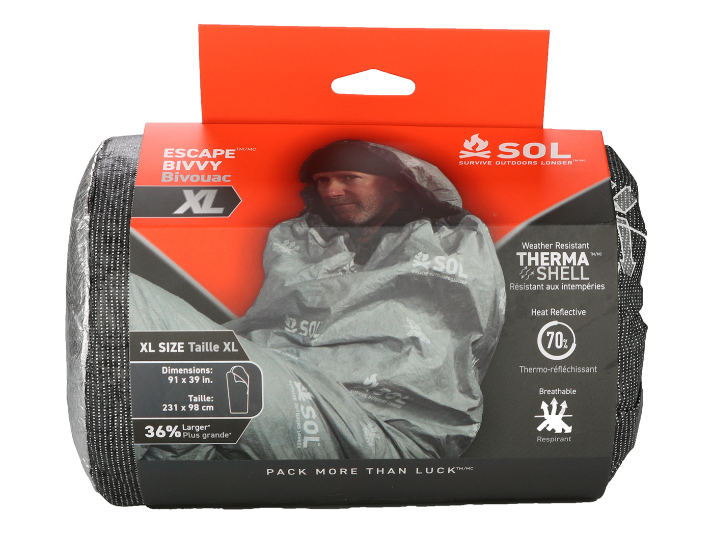 Sol SOL - Escape Bivvy mit Kapuze XL - Grau