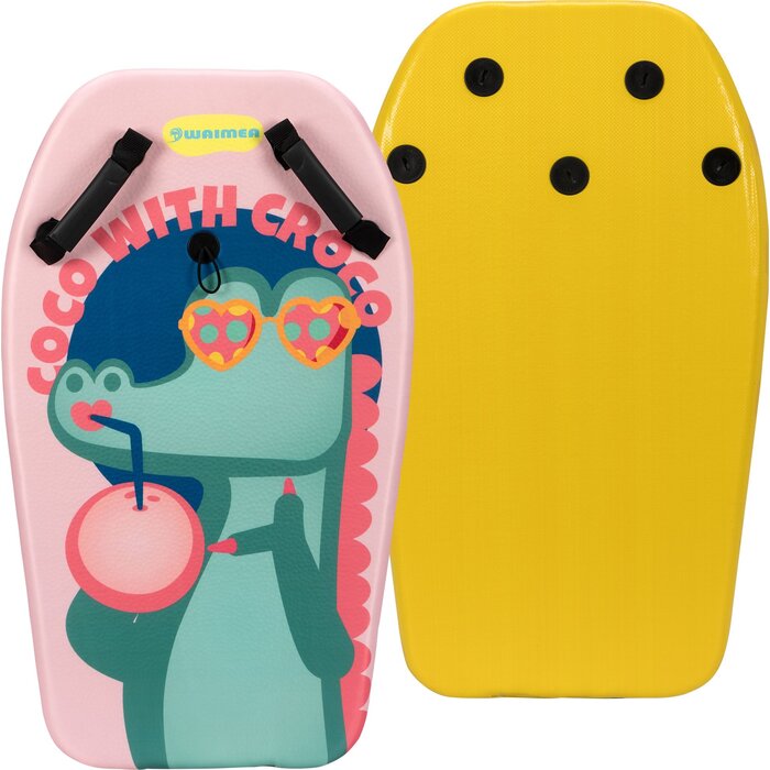 Waimea® Waimea – Bodyboard mit Griffen – EPS-Print – 80 cm – Makani – Rosa/Grün