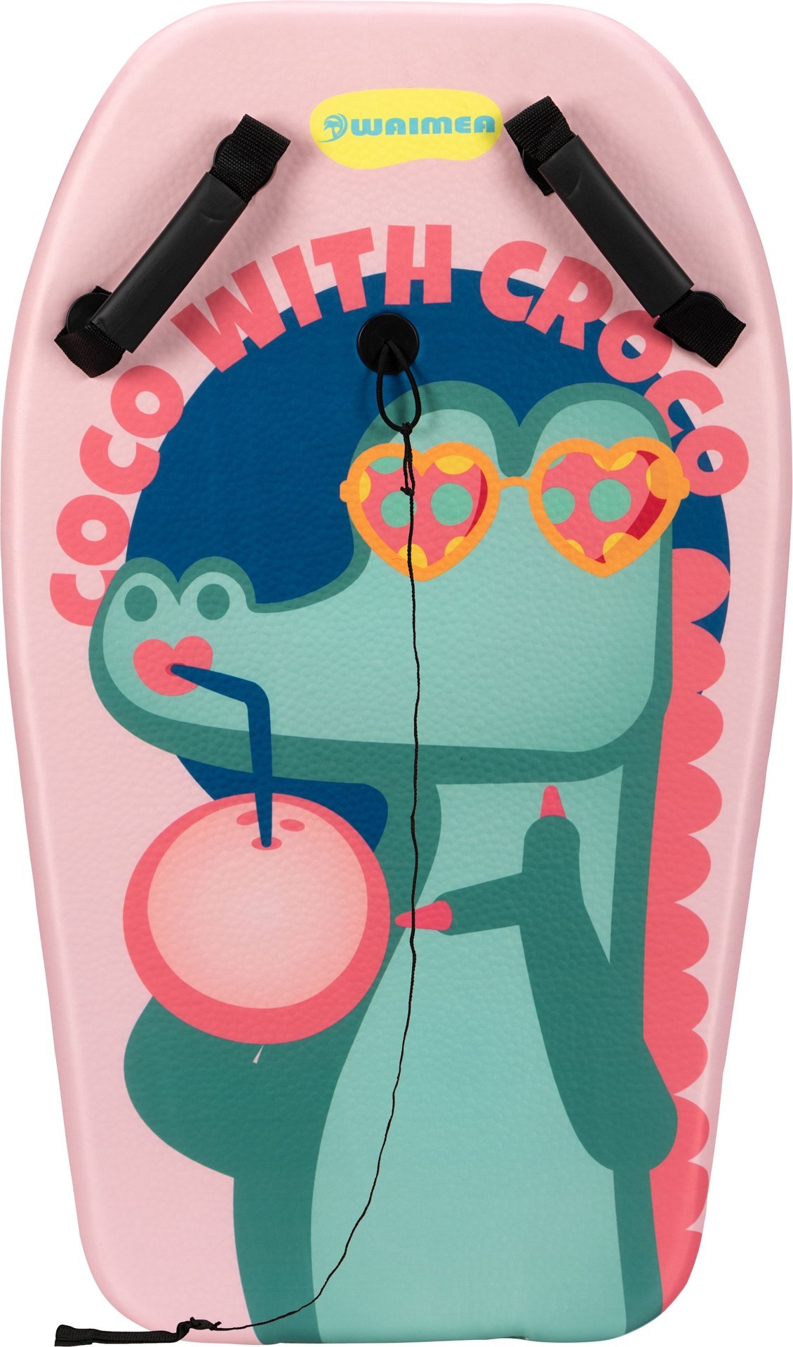 Waimea® Waimea - Bodyboard avec poignées - EPS Print - 80 cm - Makani - Rose/Vert