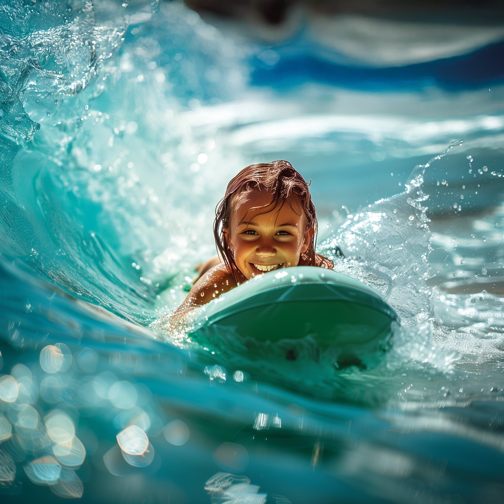 Waimea® Waimea - Inflatable Bodyboard - 70 cm - Makaio - Light Blue/Blue