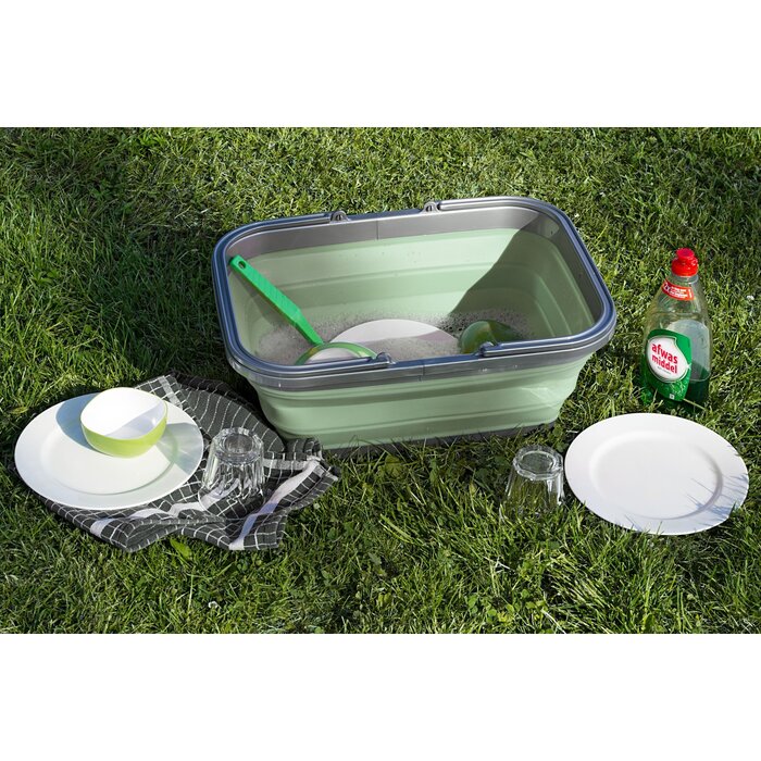 OTRS® OTRS - Spülbecken – faltbar – 16 Liter – grün/anthrazit