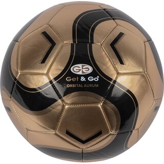 Get & Go® Get & Go - Ballon de football taille 5 - Gold Line - Or/Noir