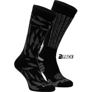 Starling® Starling - Men's Ski Socks - 2-Pack - Print - Black/Gray