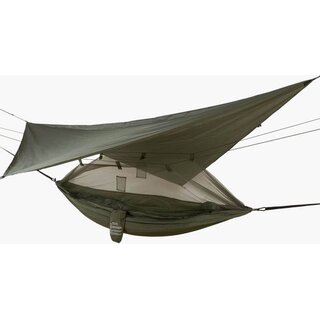 Highlander Highlander - Hamac de randonnée Crusader avec bâche et moustiquaire - Vert olive