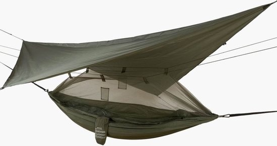 Highlander Highlander - Hamac de randonnée Crusader avec bâche et moustiquaire - Vert olive