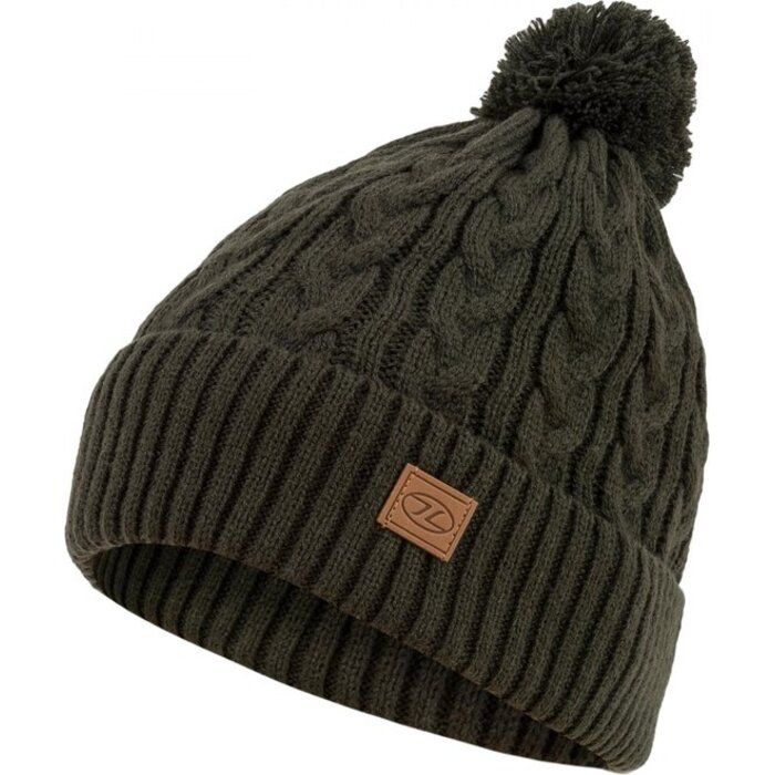 Highlander Highlander - Beira Lined Bobble Hat - Olive