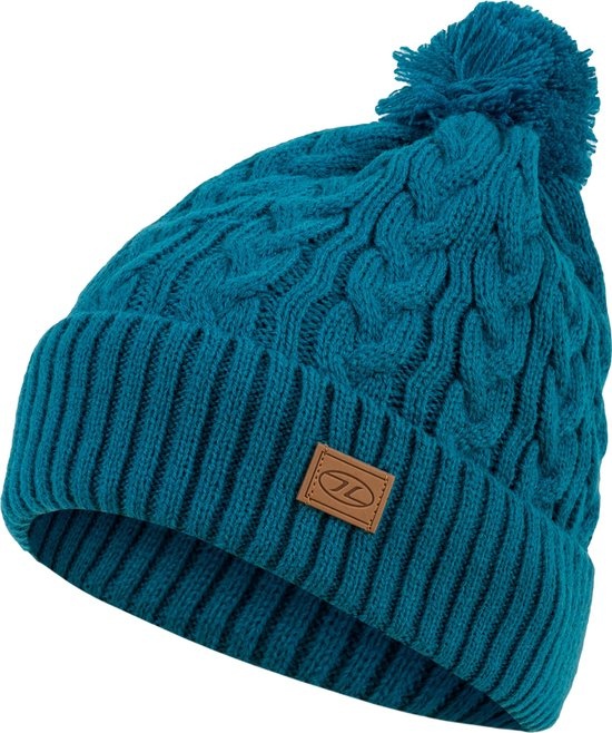 Highlander Highlander - Beira Lined Bobble Hat - Ocean Blue