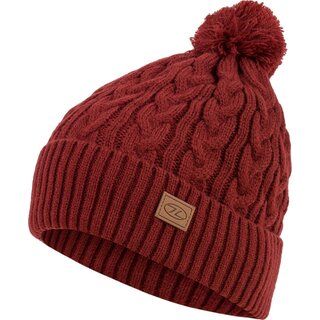 Highlander Highlander - Beira Lined Bobble Hat - Dark Red