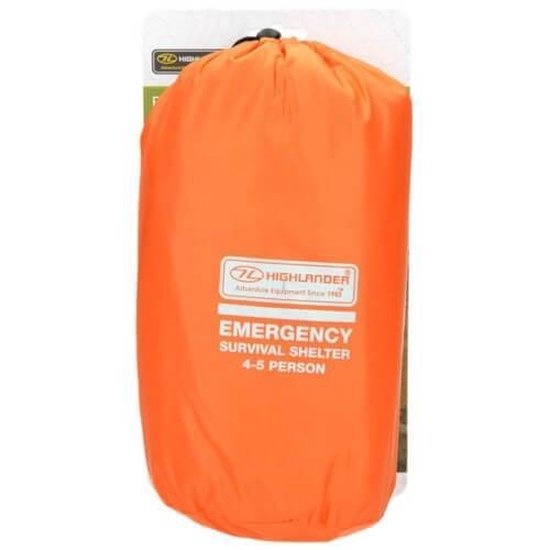 Highlander Highlander - Noodtent Emergency Survival Shelter 4-5 persoons - Oranje