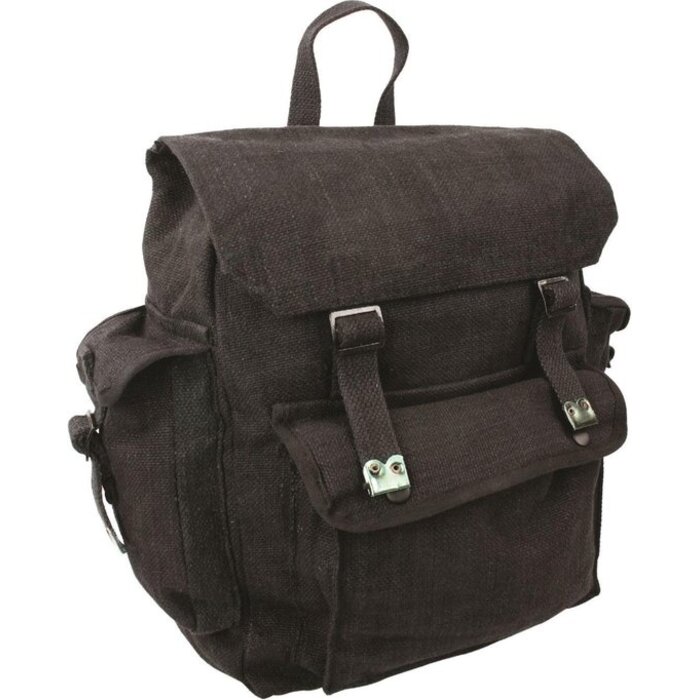 Highlander  Highlander - Grand sac à dos rétro en toile - Noir