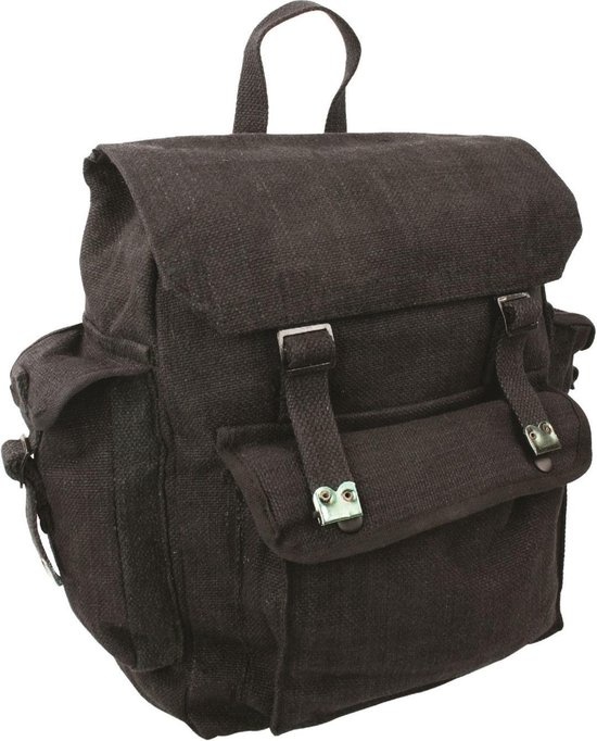 Highlander  Highlander - Grand sac à dos rétro en toile - Noir