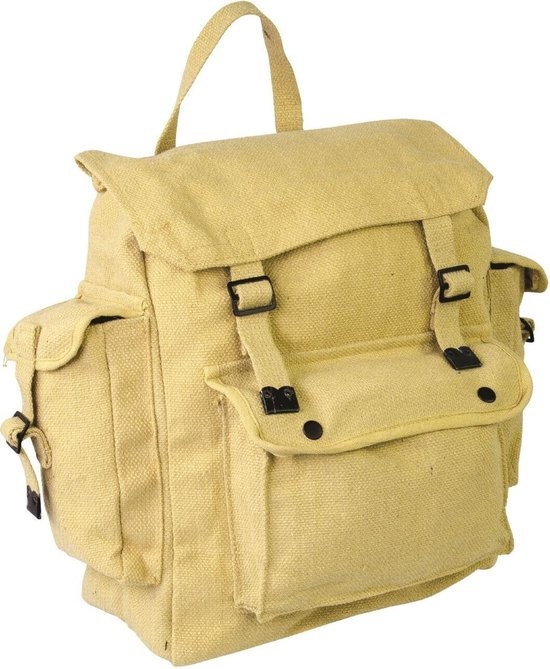 Highlander Highlander - Grand sac à dos rétro en toile - Beige