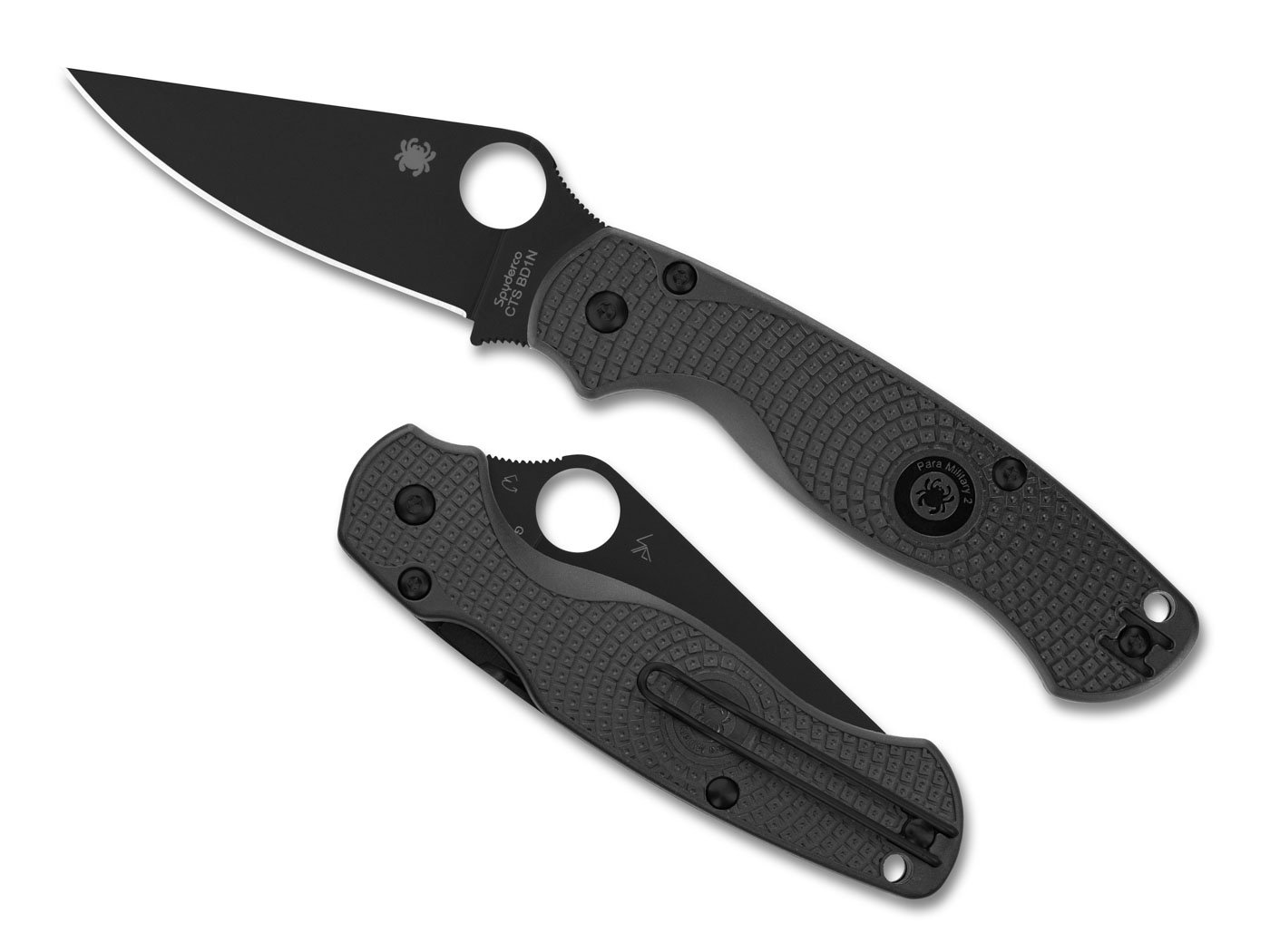 Spyderco Spyderco - Para Military 2 - Black - Lightweight Black Blade - PE