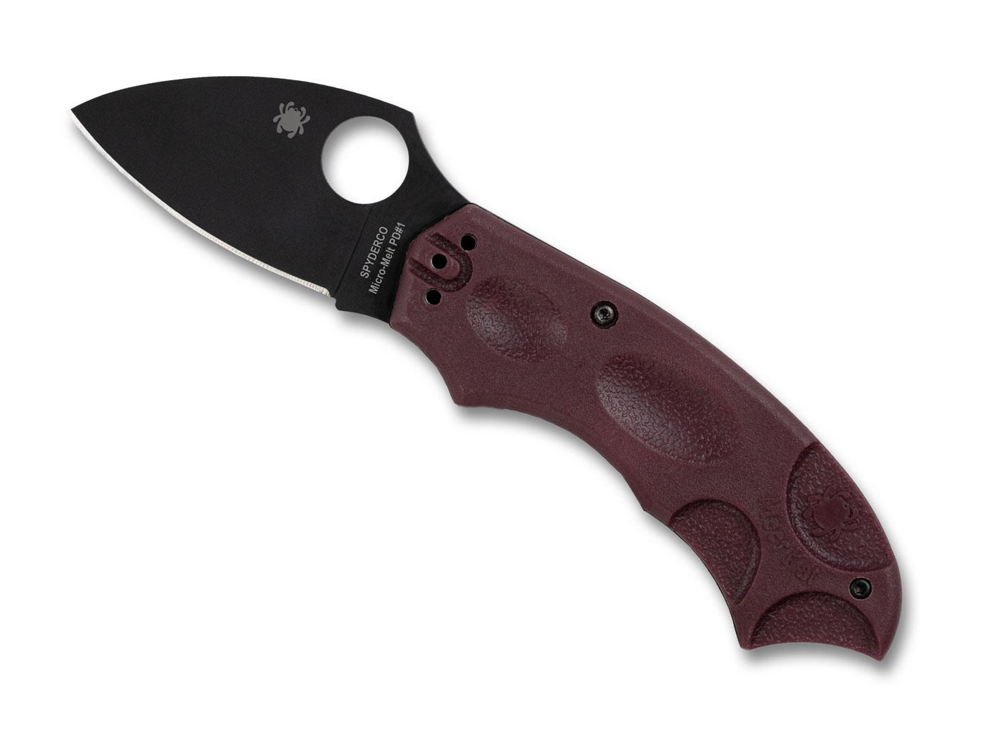 Spyderco Spyderco - Meerkat Lightweight - Burgundy - CTS-PD#1 Blk Blade PE