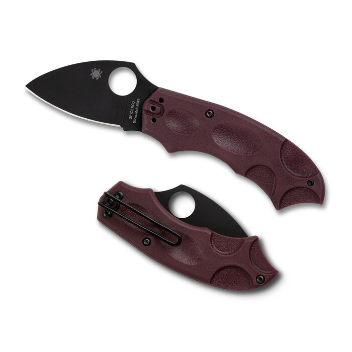 Spyderco Spyderco - Meerkat Lightweight - Burgundy - CTS-PD#1 Blk Blade PE