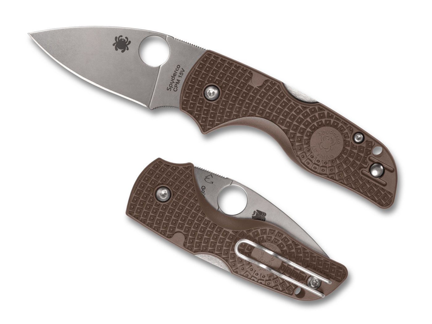 Spyderco Spyderco - Lil' Native - Brown - Lightweight - CPM 15V - PE