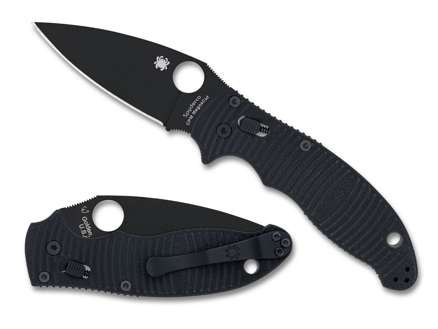 Spyderco Spyderco - Manix 2 - Salt Black/Black - G-10 CPM MagnaCut - PE