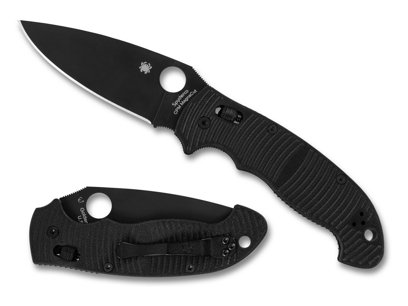 Spyderco Spyderco - Manix 2 XL Salt - Black / Black G-10 CPM MagnaCut - PE