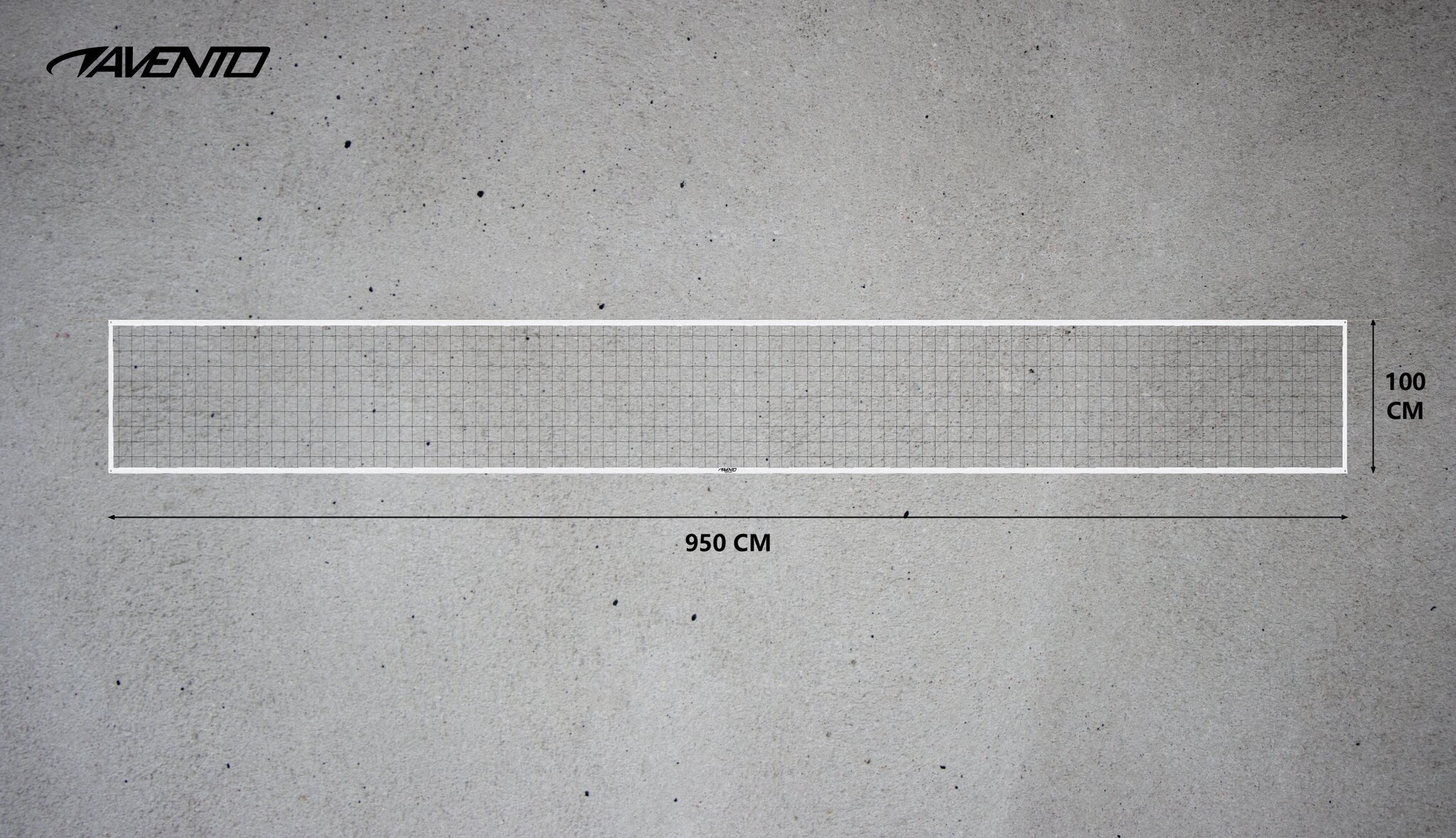 Avento® Avento- Volleybalnet 9.5 x 1.0 meter - Zwart/Wit